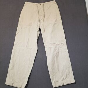 John Henry Pants Mens Size Large Drawstring Tan Cotton